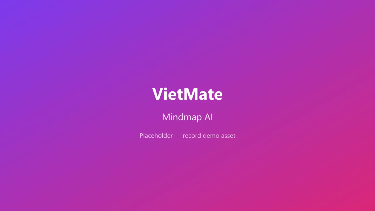 Demo Mindmap AI — tạo sơ đồ tư duy từ văn bản trên VietMate